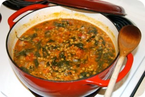 Spicy Lentil and Kale Soup
